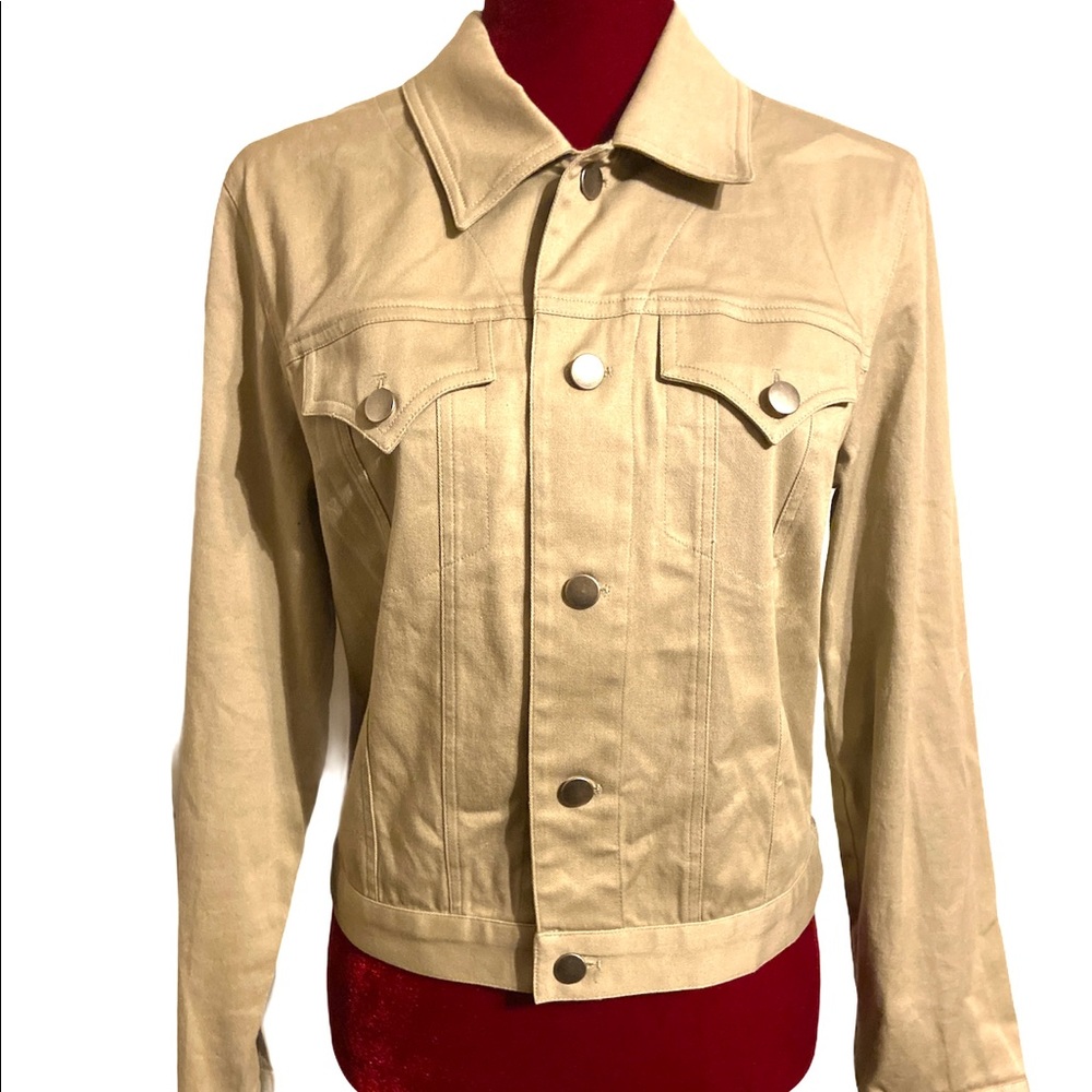Tailor New York Button Up Jacket Tan Size 8